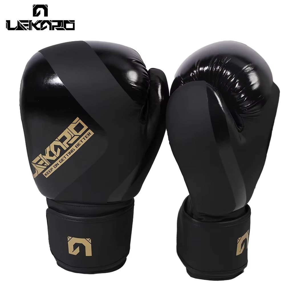 Adult Professional 12oz Boxing Training Gloves – PU Leather Muay Thai & Kickboxing Gloves for Men and Women