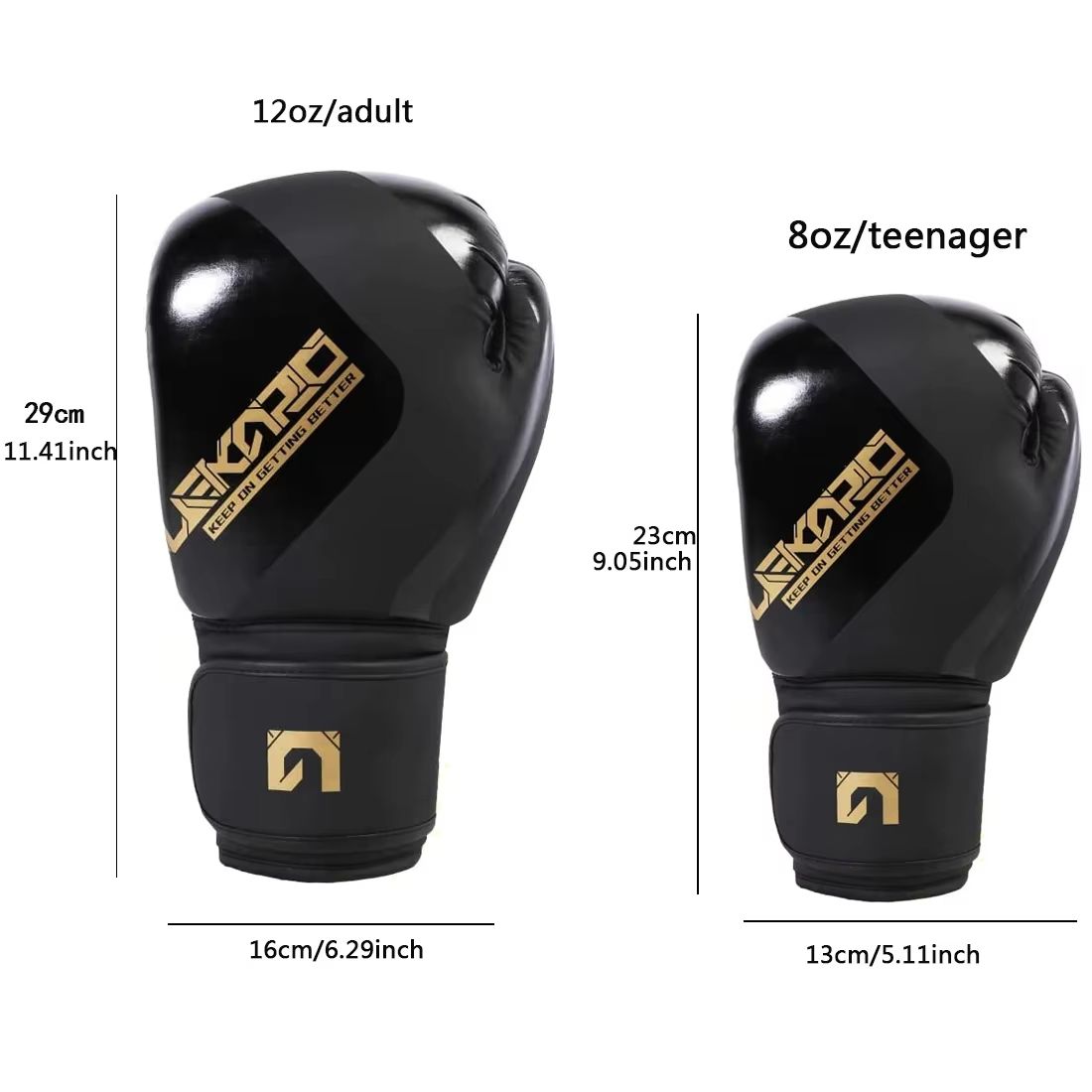 Adult Professional 12oz Boxing Training Gloves  PU Leather Muay Thai  Kickboxing Gloves For Men And 2