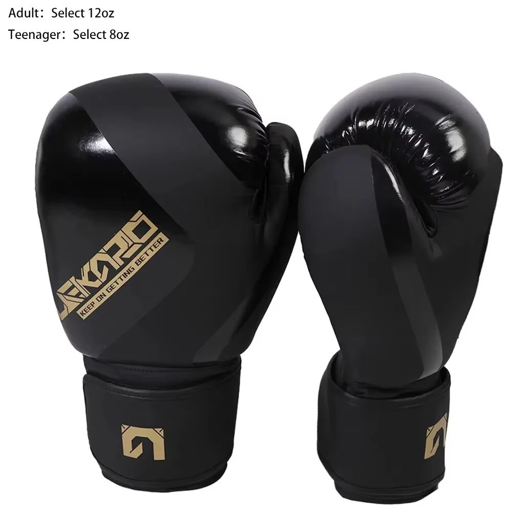 Adult Professional 12oz Boxing Training Gloves  PU Leather Muay Thai  Kickboxing Gloves For Men And 6