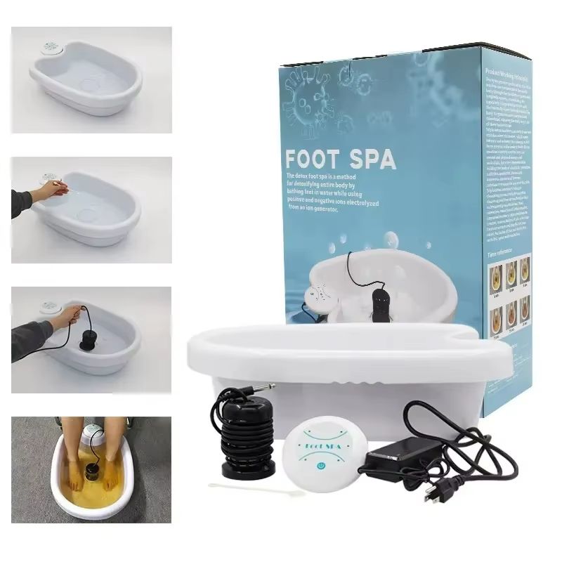 Detox Ion Electric Foot Spa Bath Massager – Vibrating Whirlpool Footbath for Relaxation & Health Therapy
