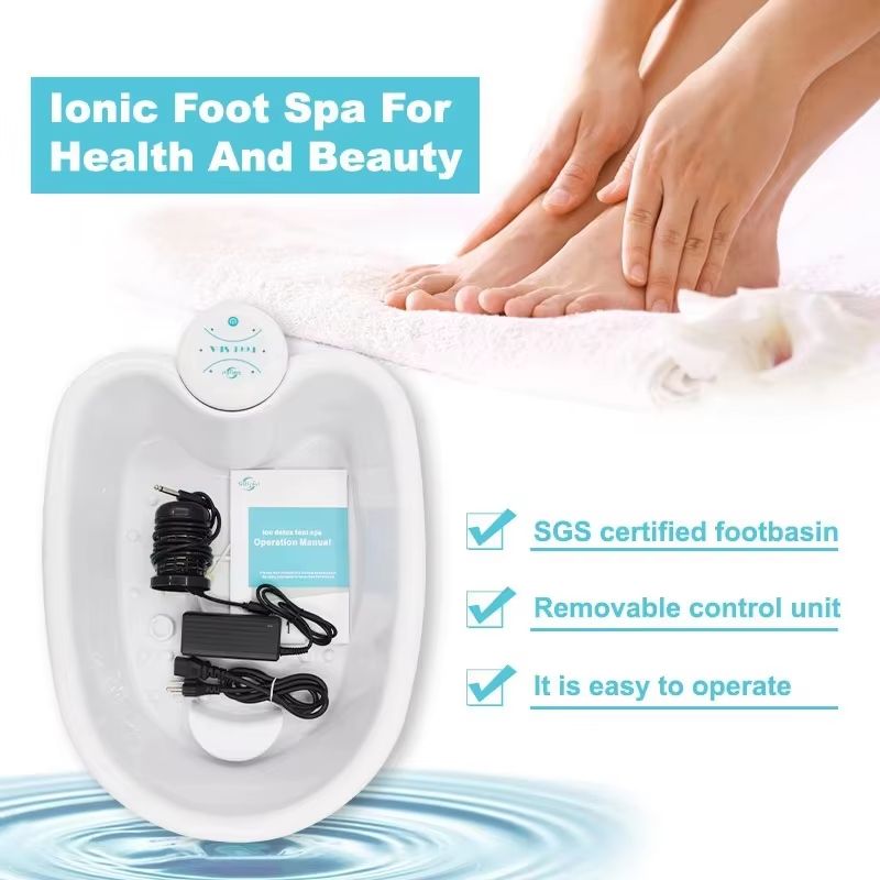 Detox Ion Electric Foot Spa Bath Massager  Vibrating Whirlpool Footbath For Relaxation  Health Ther 2
