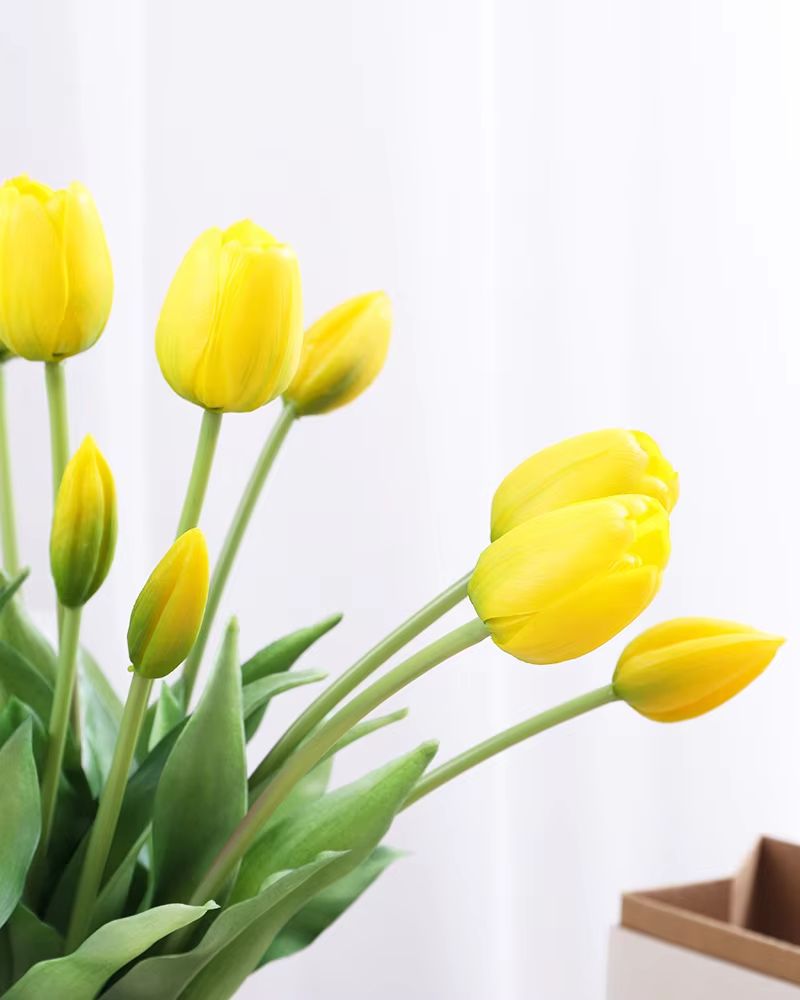 5pcs Real Touch Artificial Tulips  HighQuality Pink Silicone Fake Flowers For Home Decor Weddings   4