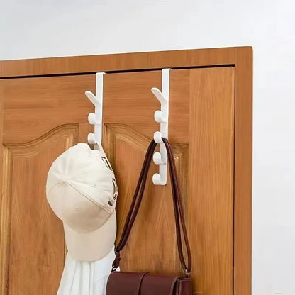 Over The Door Clothes Hanging Rack  SpaceSaving Plastic Storage Hooks For Bags Coats  Organization 1