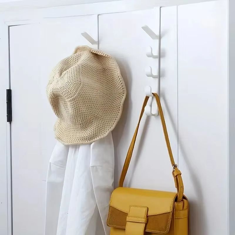 Over The Door Clothes Hanging Rack  SpaceSaving Plastic Storage Hooks For Bags Coats  Organization 2