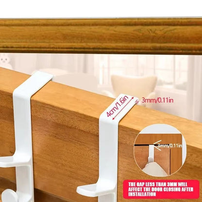 Over The Door Clothes Hanging Rack  SpaceSaving Plastic Storage Hooks For Bags Coats  Organization 4