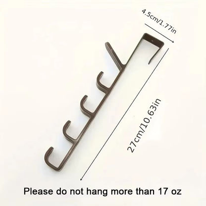 Over The Door Clothes Hanging Rack  SpaceSaving Plastic Storage Hooks For Bags Coats  Organization 5