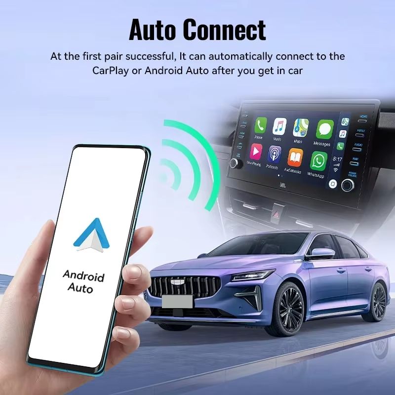 XUDA Wireless CarPlay  Android Auto Adapter  Smart PlugandPlay Mini Box For Fast WiFi Connection Un 4