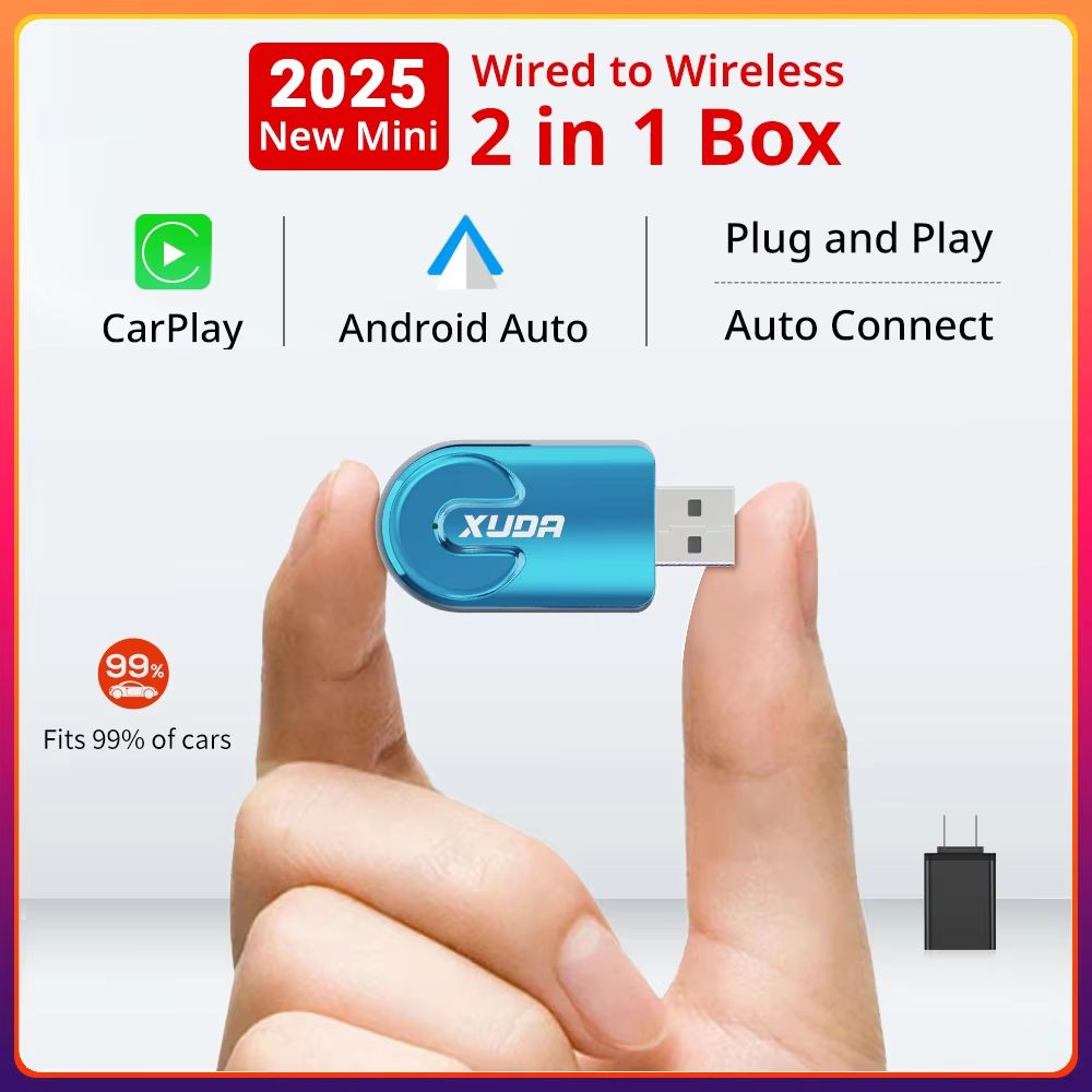 XUDA Wireless CarPlay  Android Auto Adapter  Smart PlugandPlay Mini Box For Fast WiFi Connection Un 10
