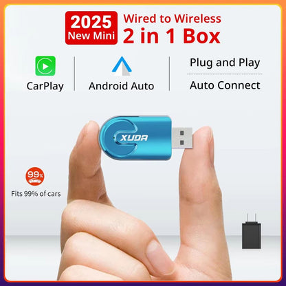 XUDA Wireless CarPlay  Android Auto Adapter  Smart PlugandPlay Mini Box For Fast WiFi Connection Un 10