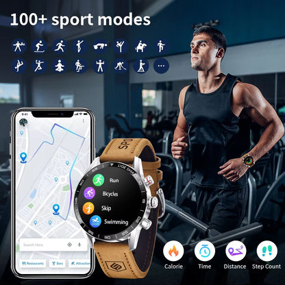 LIGE 2024 Military GPS Smart Watch  Rugged Mens AMOLED Outdoor Waterproof Smartwatch With Bluetooth 5