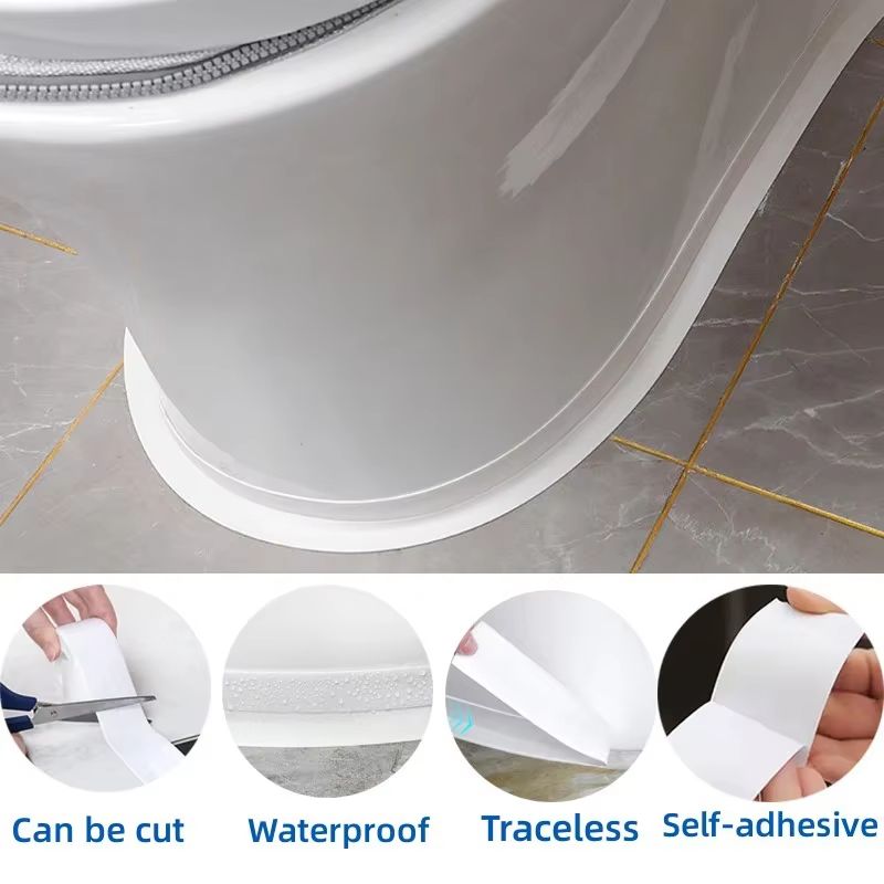 Waterproof SelfAdhesive Caulk Sealing Tape  PVC OilProof Kitchen Sink  Bathroom Edge Strip 1m  2m   3