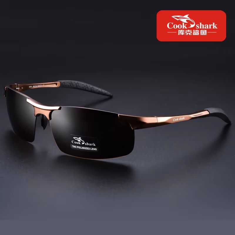 Cook Shark Aluminum Magnesium Sunglasses  Mens HD Polarized Driving Glasses With Lightweight Frame 11