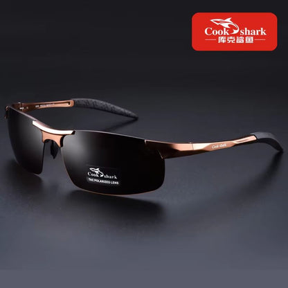 Cook Shark Aluminum Magnesium Sunglasses  Mens HD Polarized Driving Glasses With Lightweight Frame 11