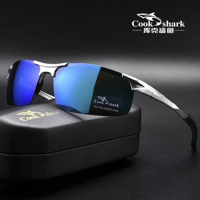 Cook Shark Aluminum Magnesium Sunglasses  Mens HD Polarized Driving Glasses With Lightweight Frame 12