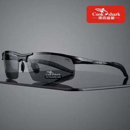 Cook Shark Aluminum Magnesium Sunglasses  Mens HD Polarized Driving Glasses With Lightweight Frame 13