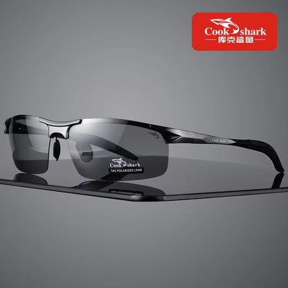 Cook Shark Aluminum Magnesium Sunglasses  Mens HD Polarized Driving Glasses With Lightweight Frame 14