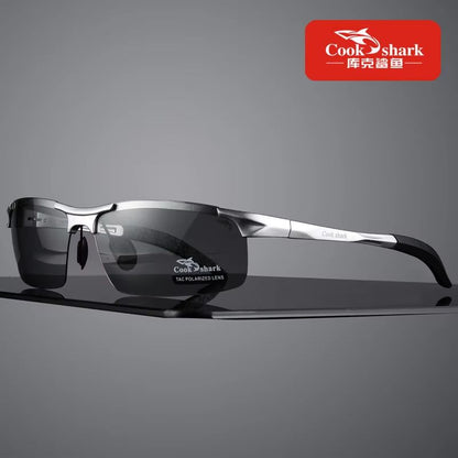 Cook Shark Aluminum Magnesium Sunglasses  Mens HD Polarized Driving Glasses With Lightweight Frame 15