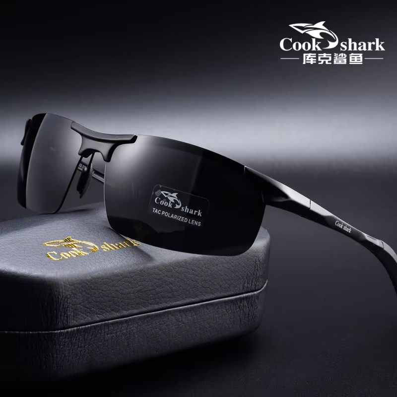 Cook Shark Aluminum Magnesium Sunglasses  Mens HD Polarized Driving Glasses With Lightweight Frame 2