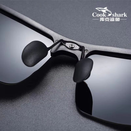 Cook Shark Aluminum Magnesium Sunglasses  Mens HD Polarized Driving Glasses With Lightweight Frame 3