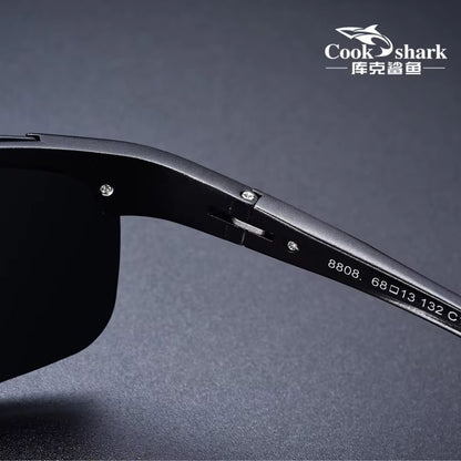 Cook Shark Aluminum Magnesium Sunglasses  Mens HD Polarized Driving Glasses With Lightweight Frame 4