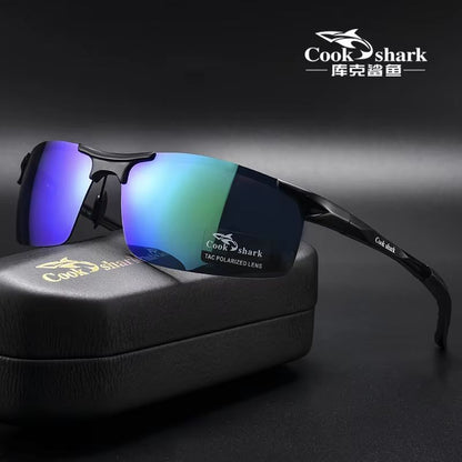 Cook Shark Aluminum Magnesium Sunglasses  Mens HD Polarized Driving Glasses With Lightweight Frame 7