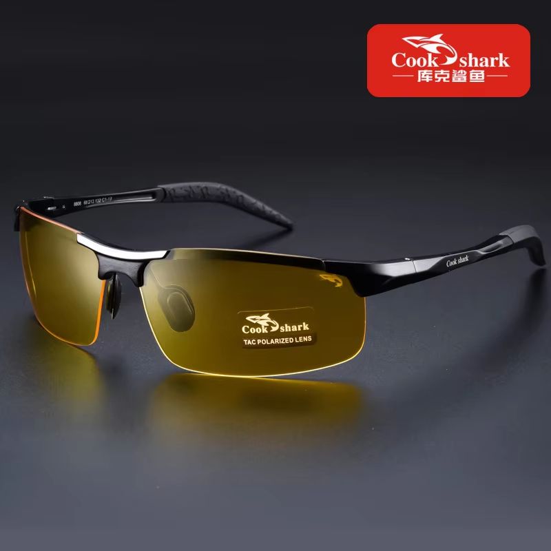 Cook Shark Aluminum Magnesium Sunglasses  Mens HD Polarized Driving Glasses With Lightweight Frame 8