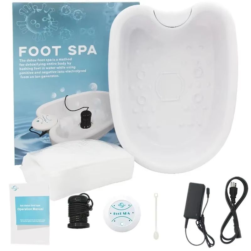 Ionic Detox Foot Bath Massage Machine with Basin – Electric Foot Spa Massager with Vibration & Deep Cleansing Arrays