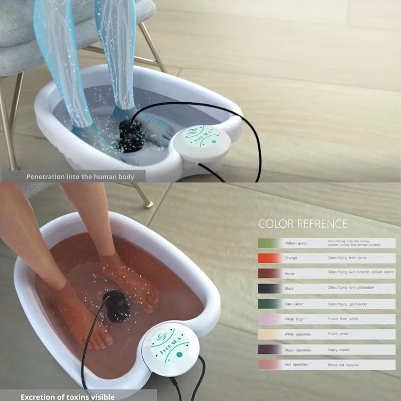 Ionic Detox Foot Bath Massage Machine With Basin  Electric Foot Spa Massager With Vibration  Deep C 4