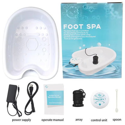 Ionic Detox Foot Bath Massage Machine With Basin  Electric Foot Spa Massager With Vibration  Deep C 6