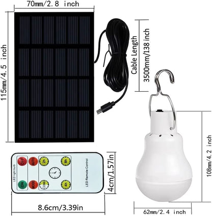 LED Solar Bulb Light  Waterproof USB Rechargeable Outdoor  Indoor Hanging Lamp For Emergency And Ca 7