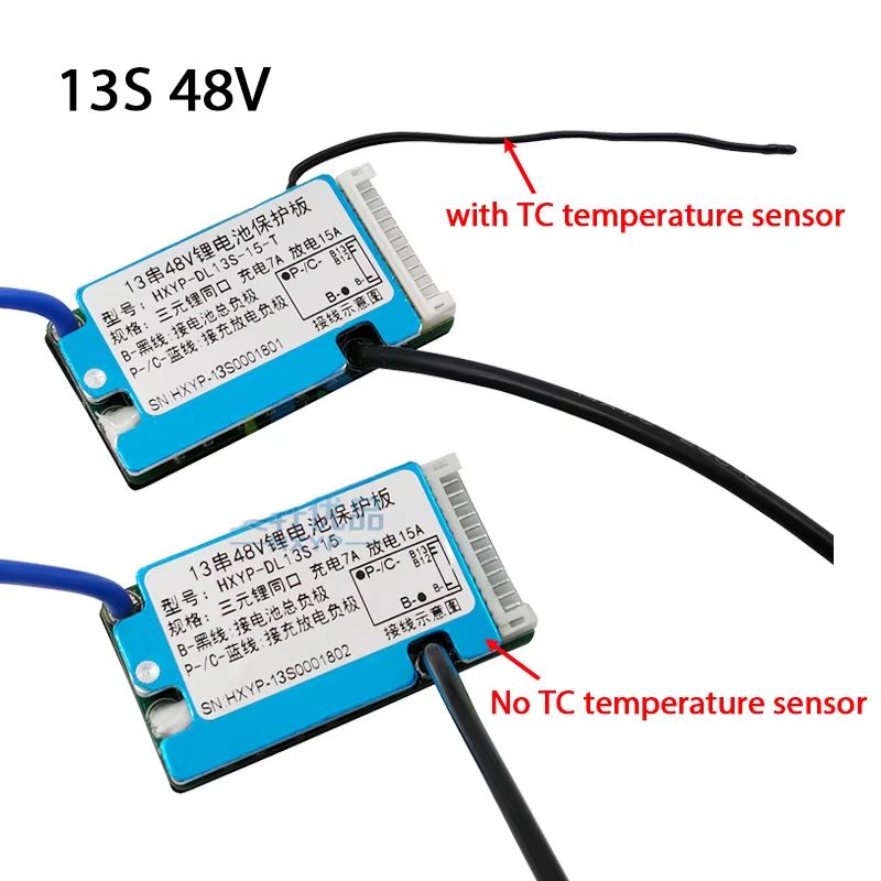 10S 36V  13S 48V Lithiumion Battery Protection Board BMS  15A20A With Temperature Sensor  Heat Sink 2