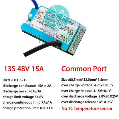 10S 36V  13S 48V Lithiumion Battery Protection Board BMS  15A20A With Temperature Sensor  Heat Sink 8