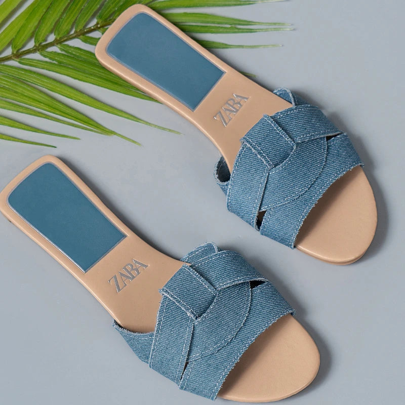 New Woven Luxury Designer Women Sandals Summer Flat Comfortable Casual Bottom Women Slippers Trendy 9