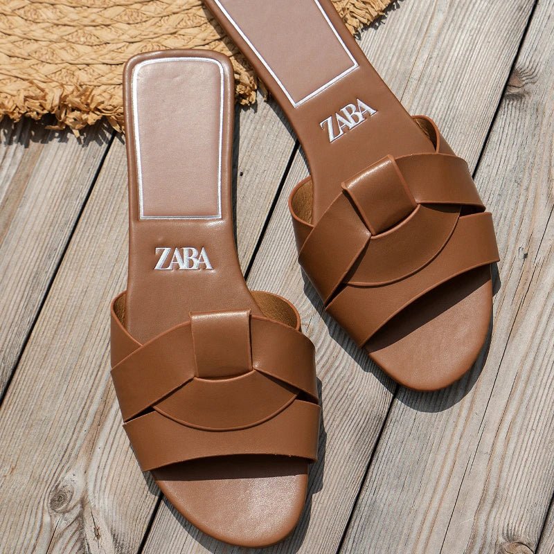 New Woven Luxury Designer Women Sandals Summer Flat Comfortable Casual Bottom Women Slippers Trendy 10
