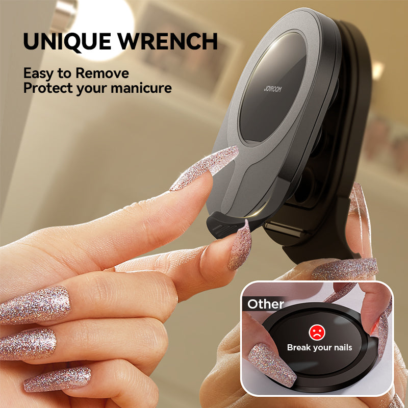 Magnetic Phone Holder Mount, Suction Cup Phone Grip, Strong Pull Ring for iPhone, Samsung, Android