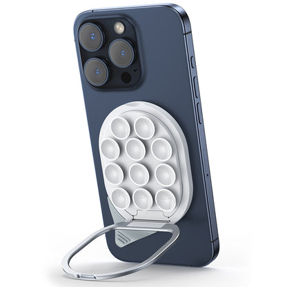 Magnetic Phone Holder Mount, Suction Cup Phone Grip, Strong Pull Ring for iPhone, Samsung, Android