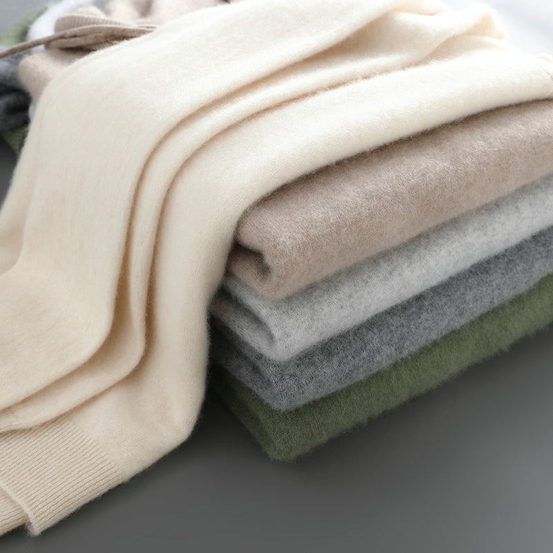Mens Merino Wool Sweater Thick Hooded Pullover Soft Knitwear For Autumn Winter Casual Comfort Wool  2