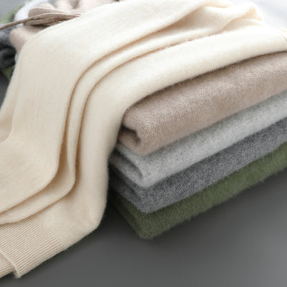 Mens Merino Wool Sweater Thick Hooded Pullover Soft Knitwear For Autumn Winter Casual Comfort Wool  2