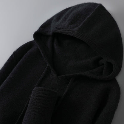 Mens Merino Wool Sweater Thick Hooded Pullover Soft Knitwear For Autumn Winter Casual Comfort Wool  8
