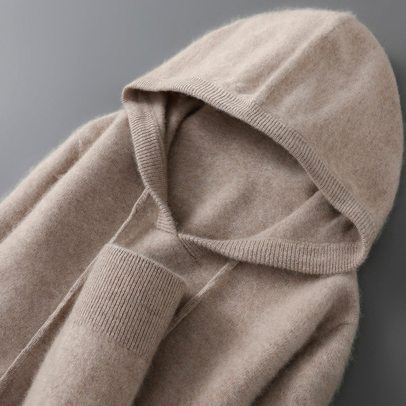 Mens Merino Wool Sweater Thick Hooded Pullover Soft Knitwear For Autumn Winter Casual Comfort Wool  9
