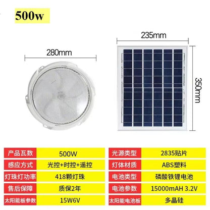 Solar Ceiling Light With Remote Control  60W500W Indoor  Outdoor LED SolarPowered Lamp For Garden H 11