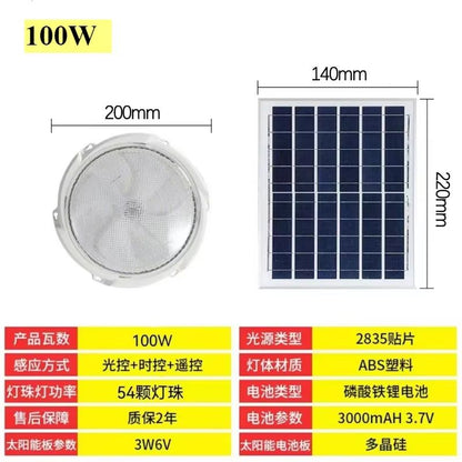Solar Ceiling Light With Remote Control  60W500W Indoor  Outdoor LED SolarPowered Lamp For Garden H 7