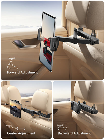 3 In 1 Adjustable Backseat Car Mount Car Headrest Tablet Holder Mount Road Trip Essentials For 4712 3
