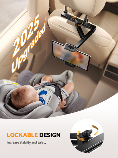 3 In 1 Adjustable Backseat Car Mount Car Headrest Tablet Holder Mount Road Trip Essentials For 4712 4