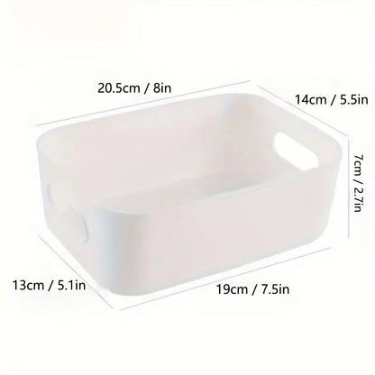 10pcs Large Capacity Storage Boxes With Lids  Household Plastic Organizer Baskets For Toys Snacks   2