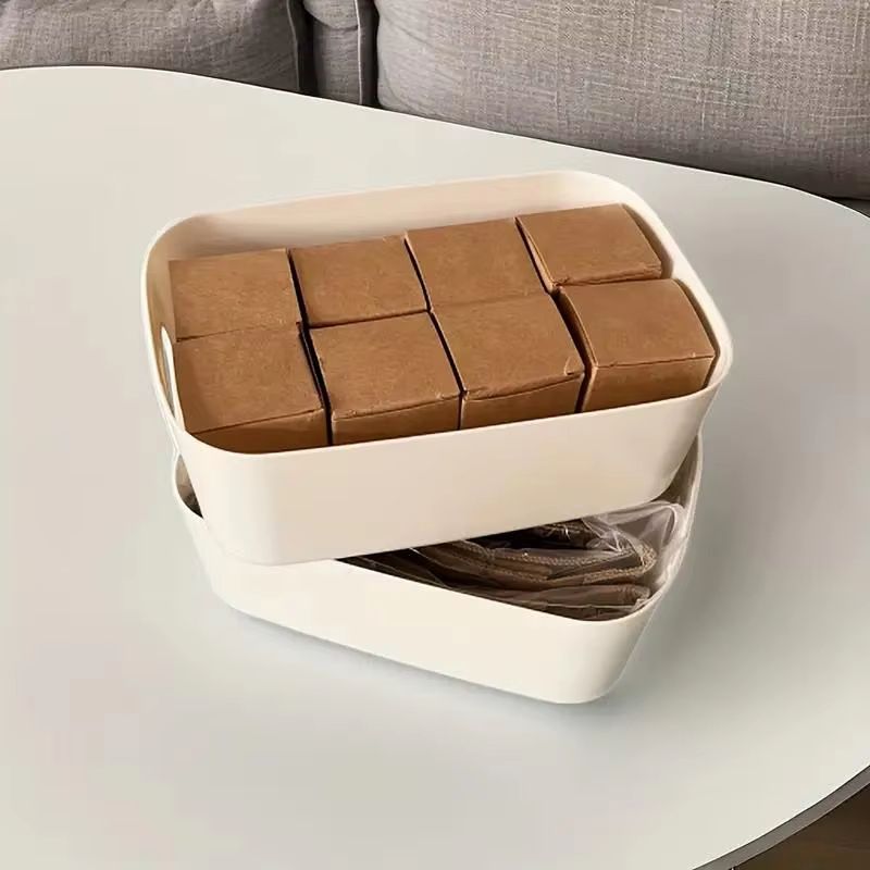 10pcs Large Capacity Storage Boxes With Lids  Household Plastic Organizer Baskets For Toys Snacks   3