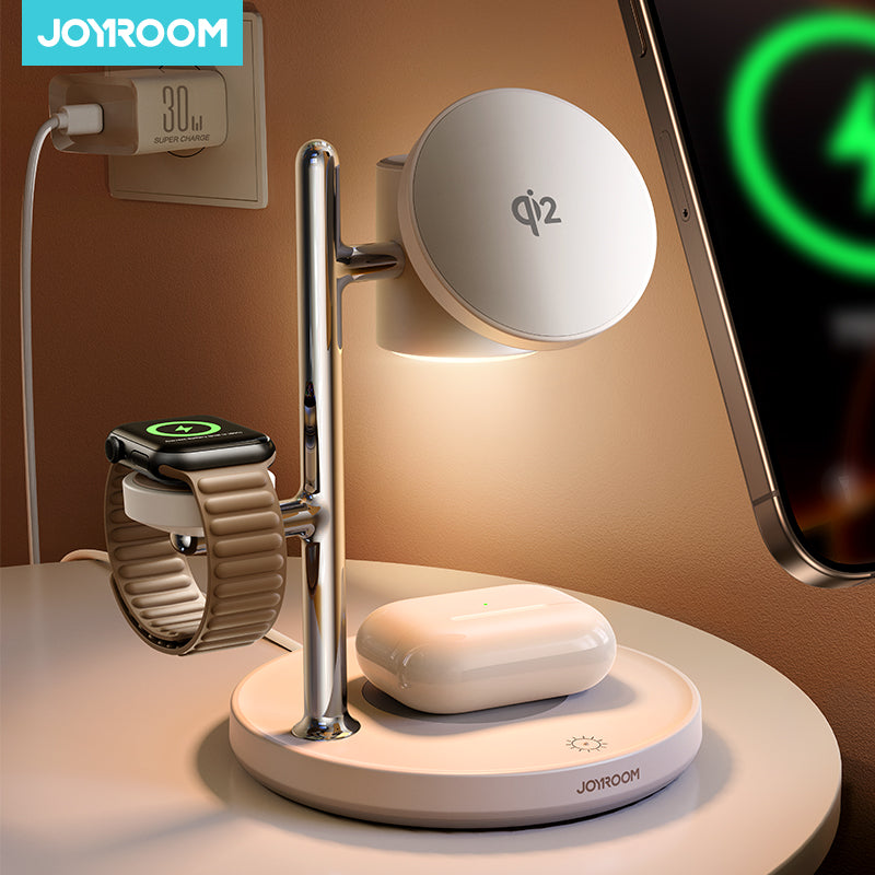 Fast Wireless Charger for iPhone, Qi2 Magnetic Charging Station, for iWatch, AirPods