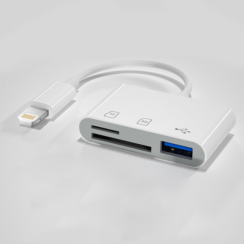 OTG Adapter USB 3.0 Type C SD TF Card Reader for iPhone 14 15 16 iPad MacBook Android Cameras Plug and Play