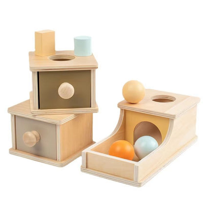 Montessori Macaroon Color Spinning Drum  Coin Box  Sensory Learning Toy For Babies  Toddlers 2