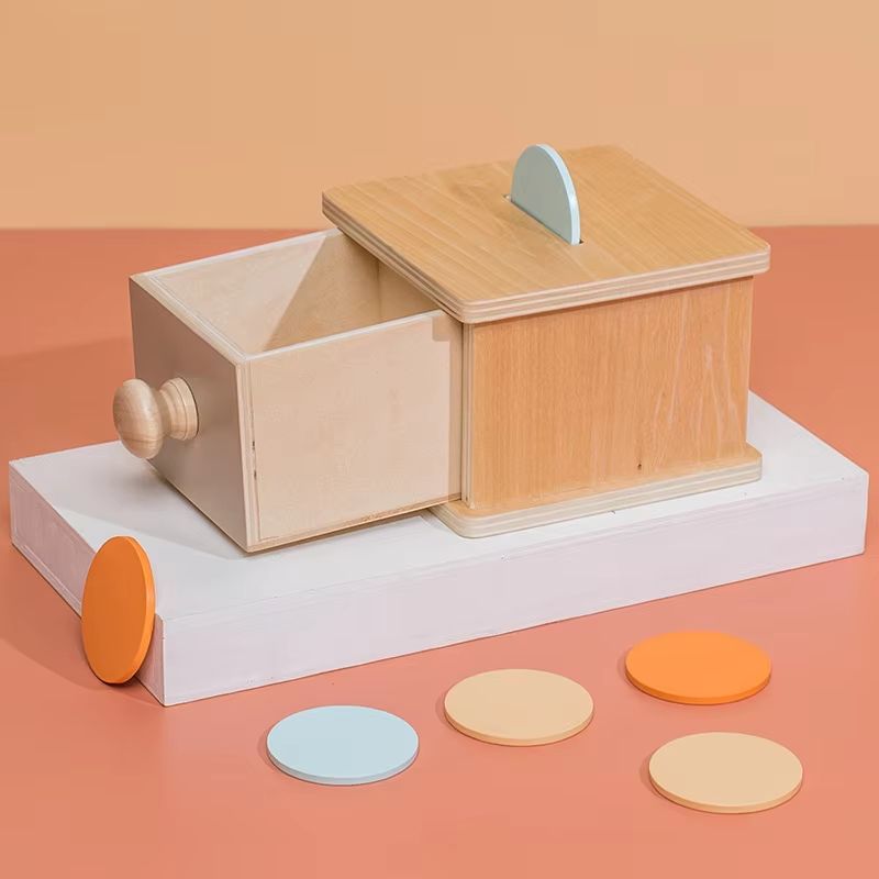 Montessori Macaroon Color Spinning Drum  Coin Box  Sensory Learning Toy For Babies  Toddlers 6